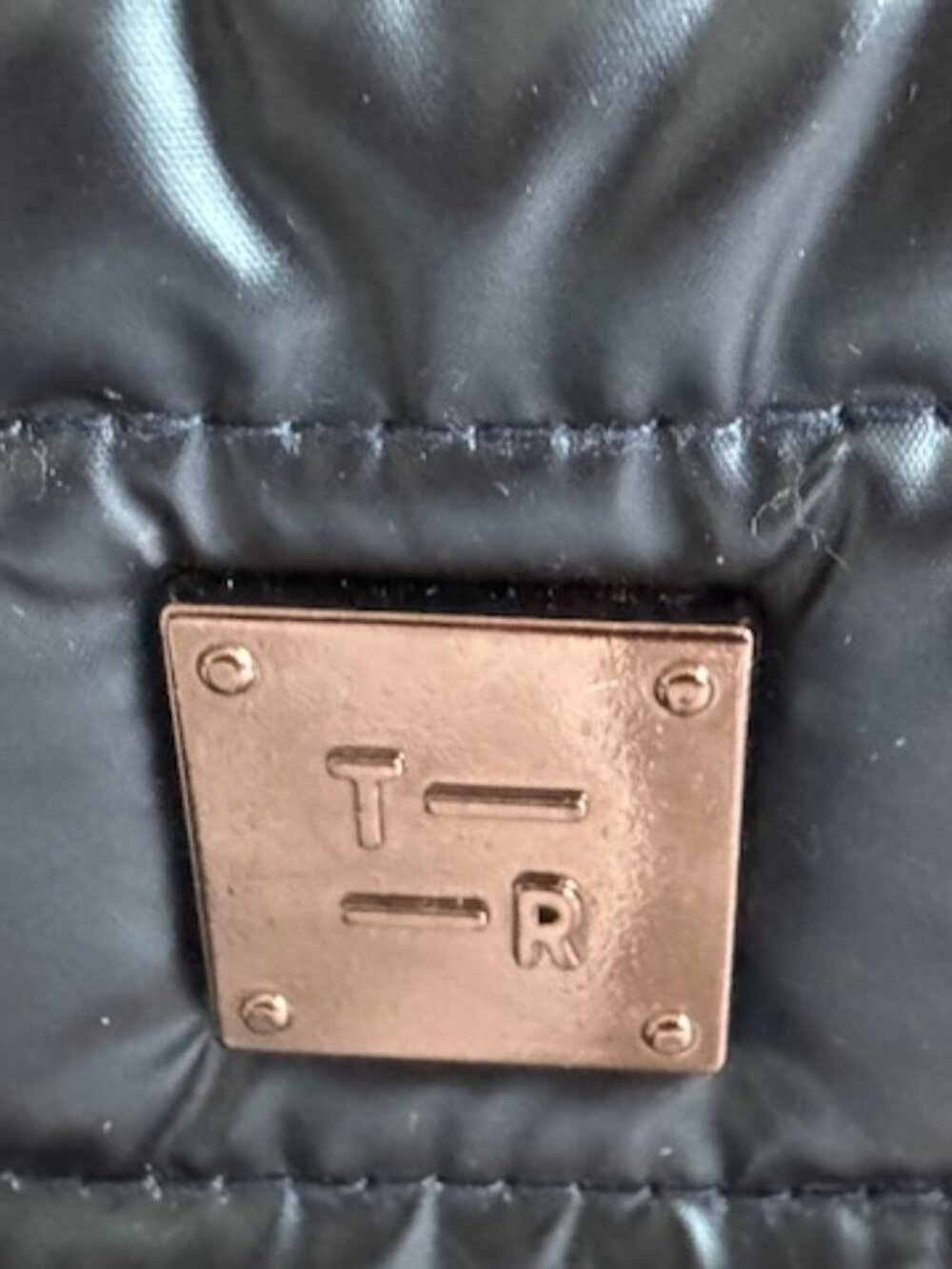 Think Rolyn Blue Teal Metallic Crossbody Shoulder Bag Small Multipocket - Picture 6 of 7